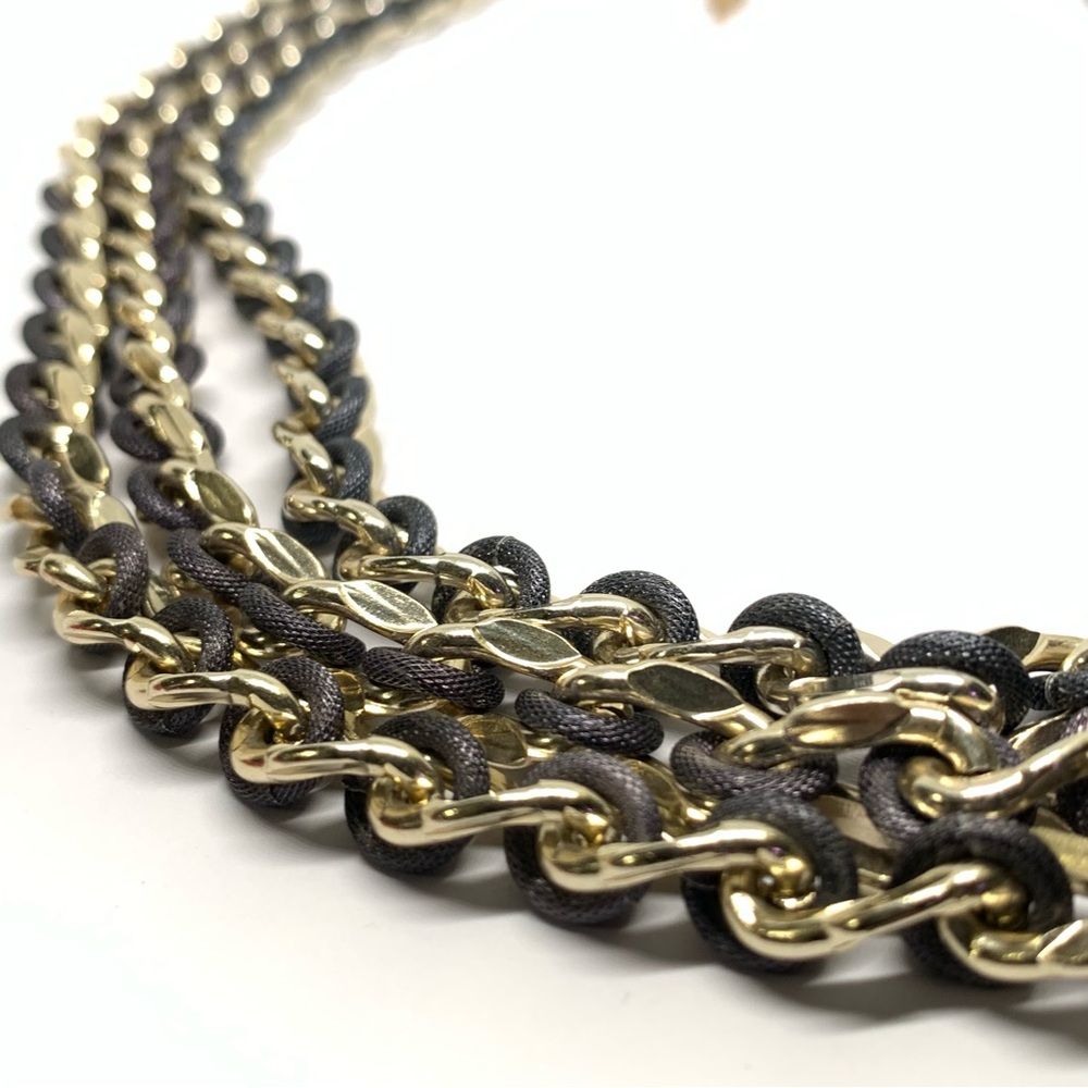 Vintage Sarah Coventry Silver Tone Tiered Chain Link Mesh Necklace Signed 22" - Picture 3 of 6